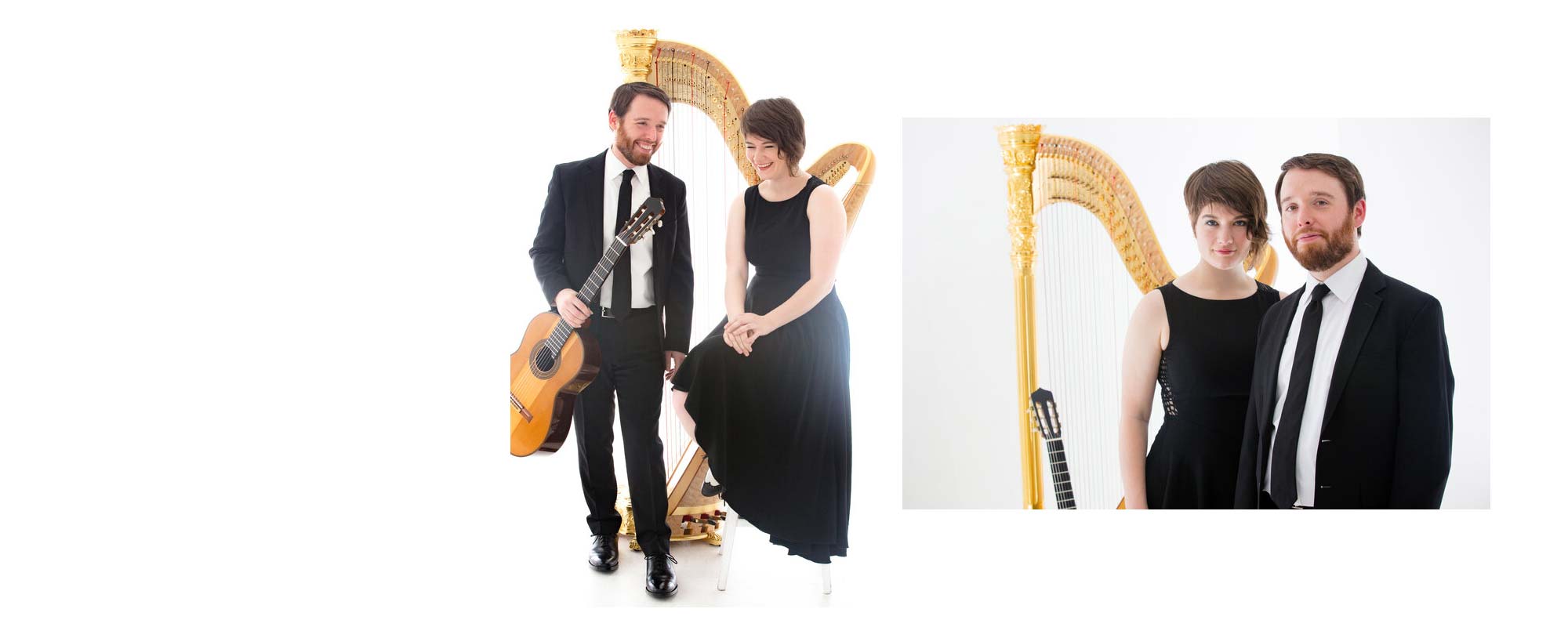 Harp and guitar duo Davin and Levin
